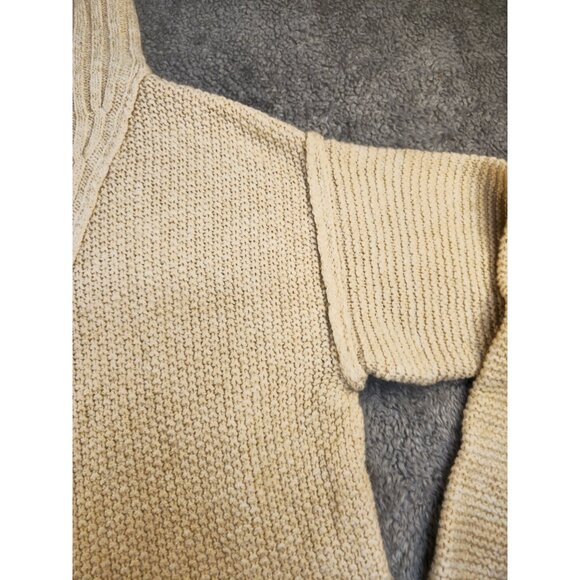 Universal Thread Womens Beige Knit Pullover Sweater With Half-Zip & High Collar - Picture 3 of 10